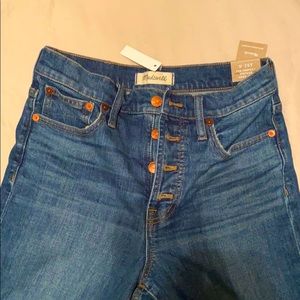 Madewell vintage crop Jean button fly high waist